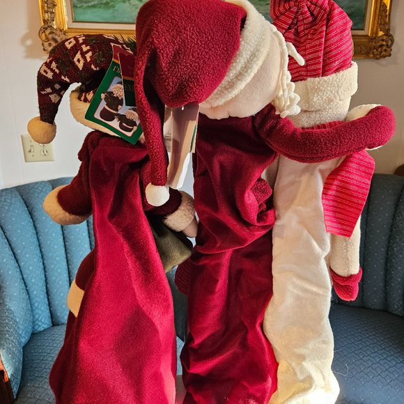 Christmas 2 Piece Bundle NWT Santa & Snowman with Santa Expands to 25"-Item #438 - Picture 2 of 2